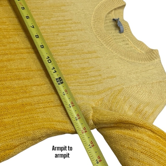 COS Yellow Balayage Long Sleeve Crewneck Mohair Wool Blend Women’s Size XS - Picture 10 of 11